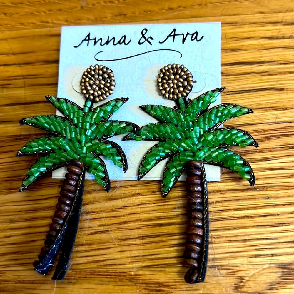 Anna and Ava  palm tree earrings New
